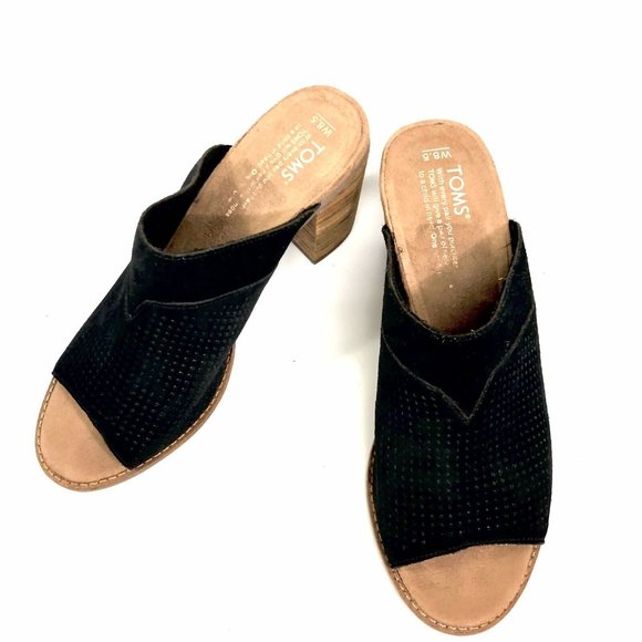 TOMS Size 8.5 W Leather Majorca Mule Sandal - Picture 6 of 9